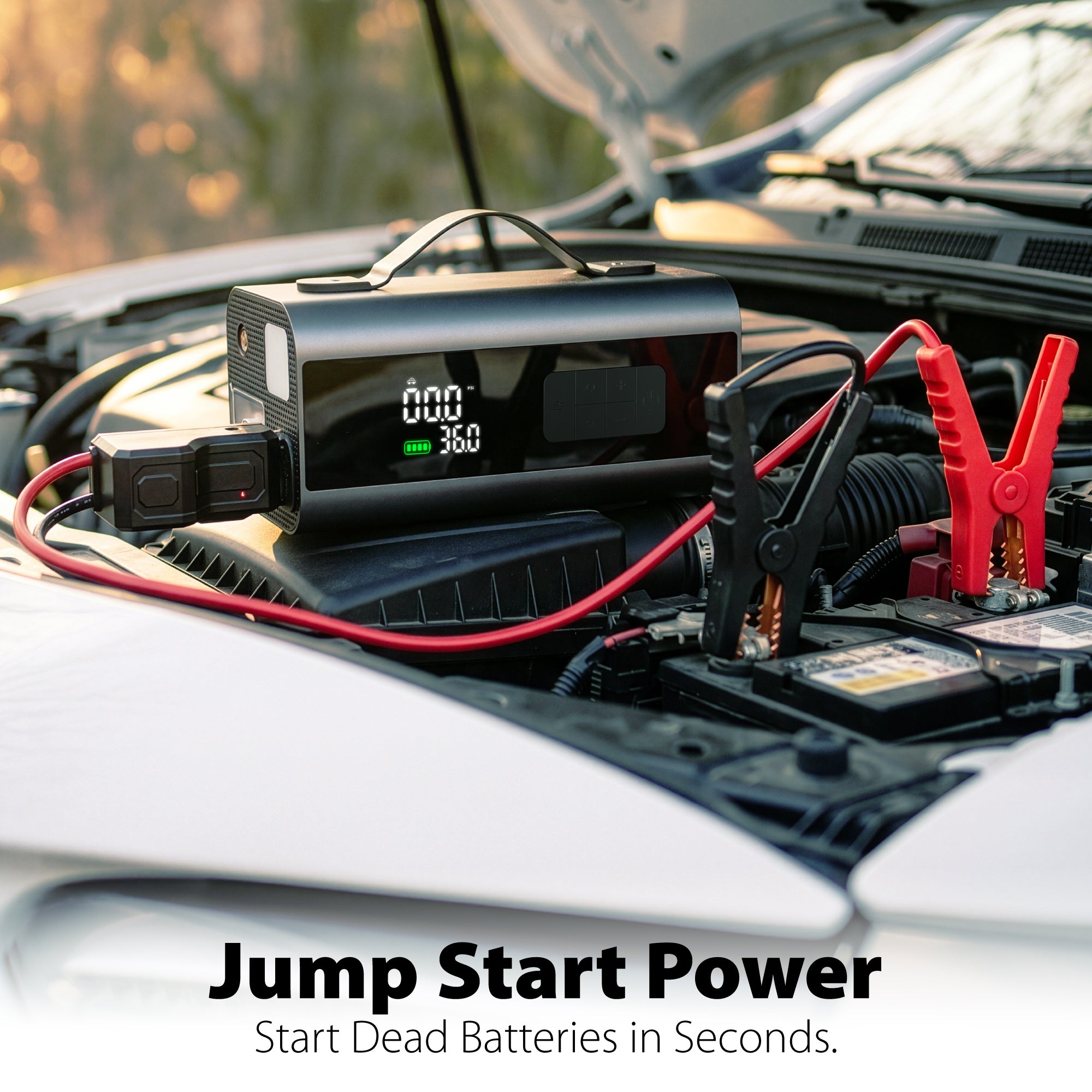 10-in-1 Portable Car Jump Starter and Tire Inflator