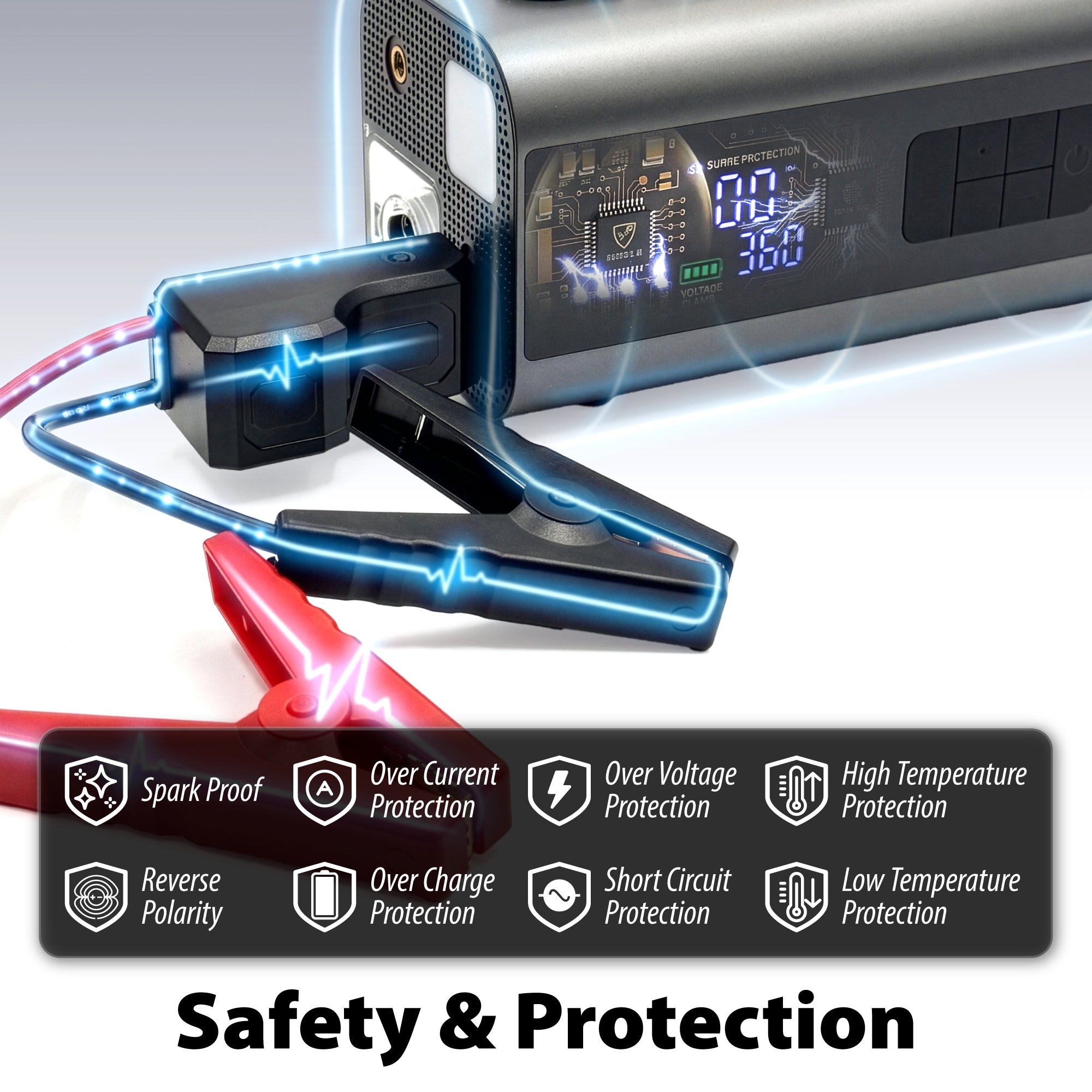 10-in-1 Portable Car Jump Starter and Tire Inflator