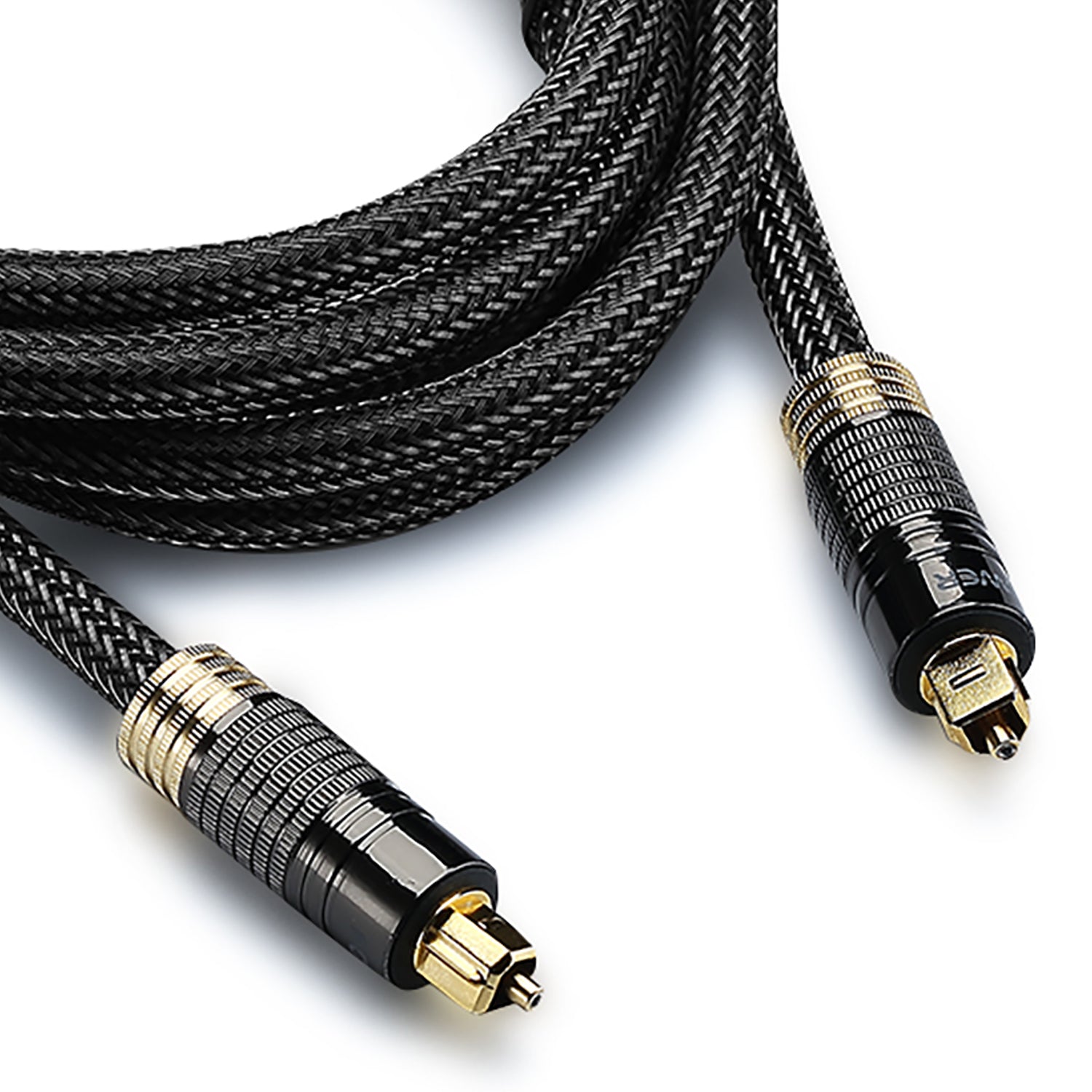 Toslink Digital Optical Braided Gold Plated Male to Male Cable