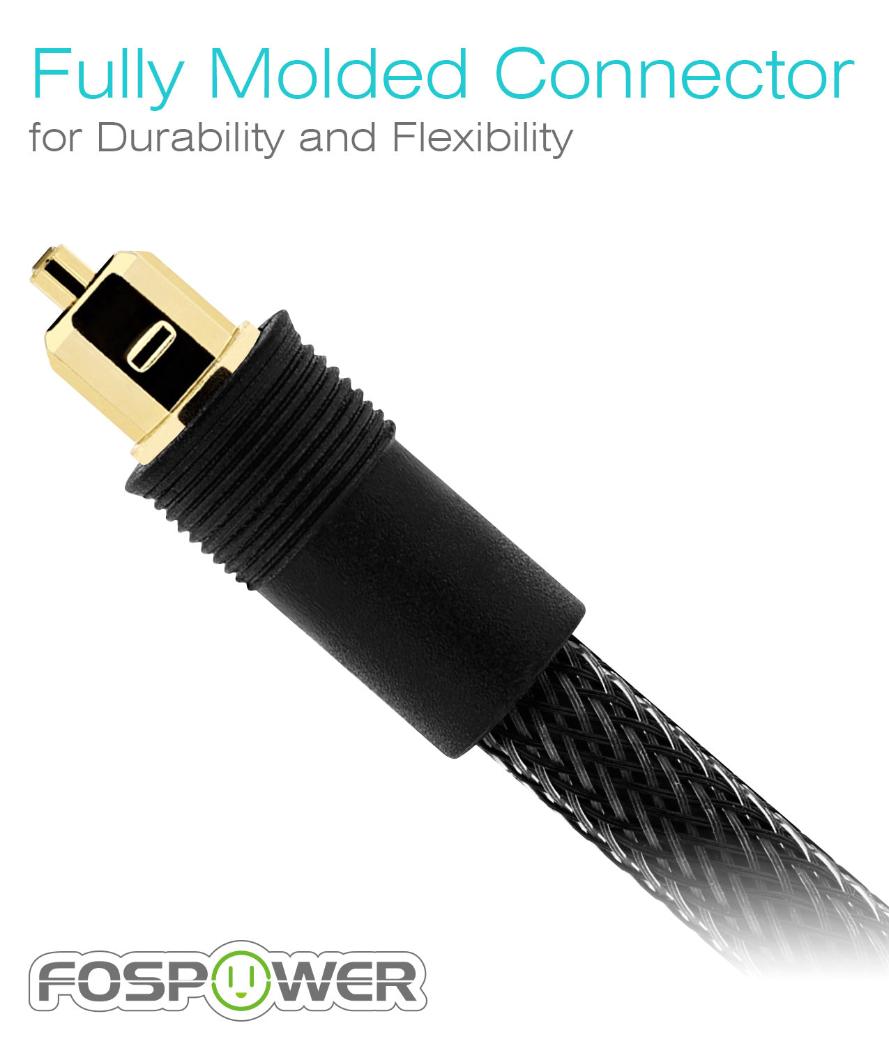 Toslink Digital Optical Braided Gold Plated Male to Male Cable