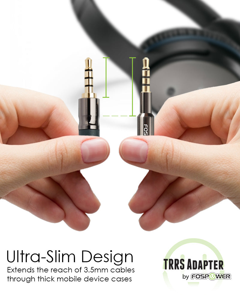 3.5mm 4-Conductor TRRS AUX Stereo Male to Female Audio Adapter