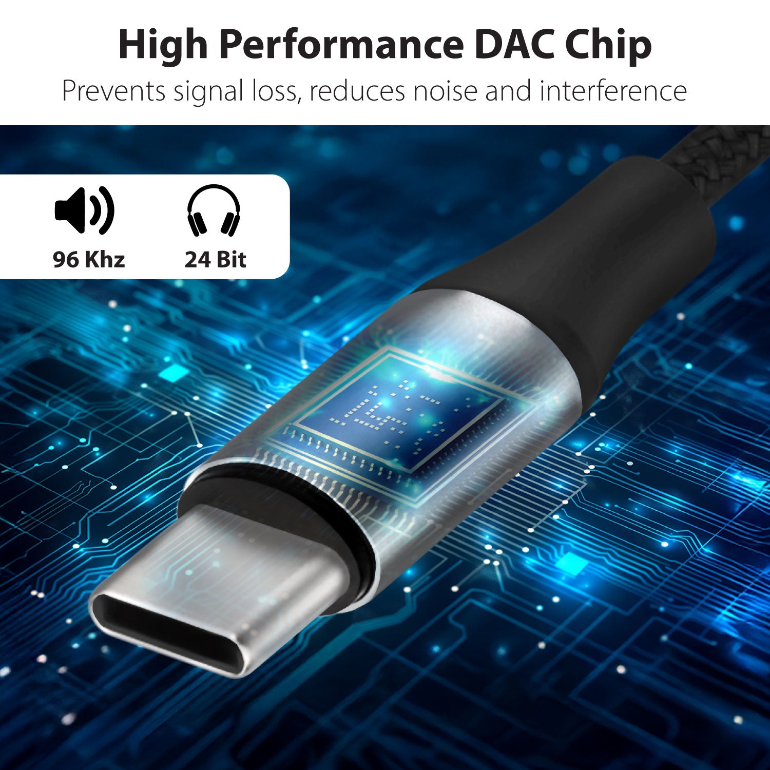 USB-C to 3.5mm Aux Adapter Braided Male to Male Audio Cable