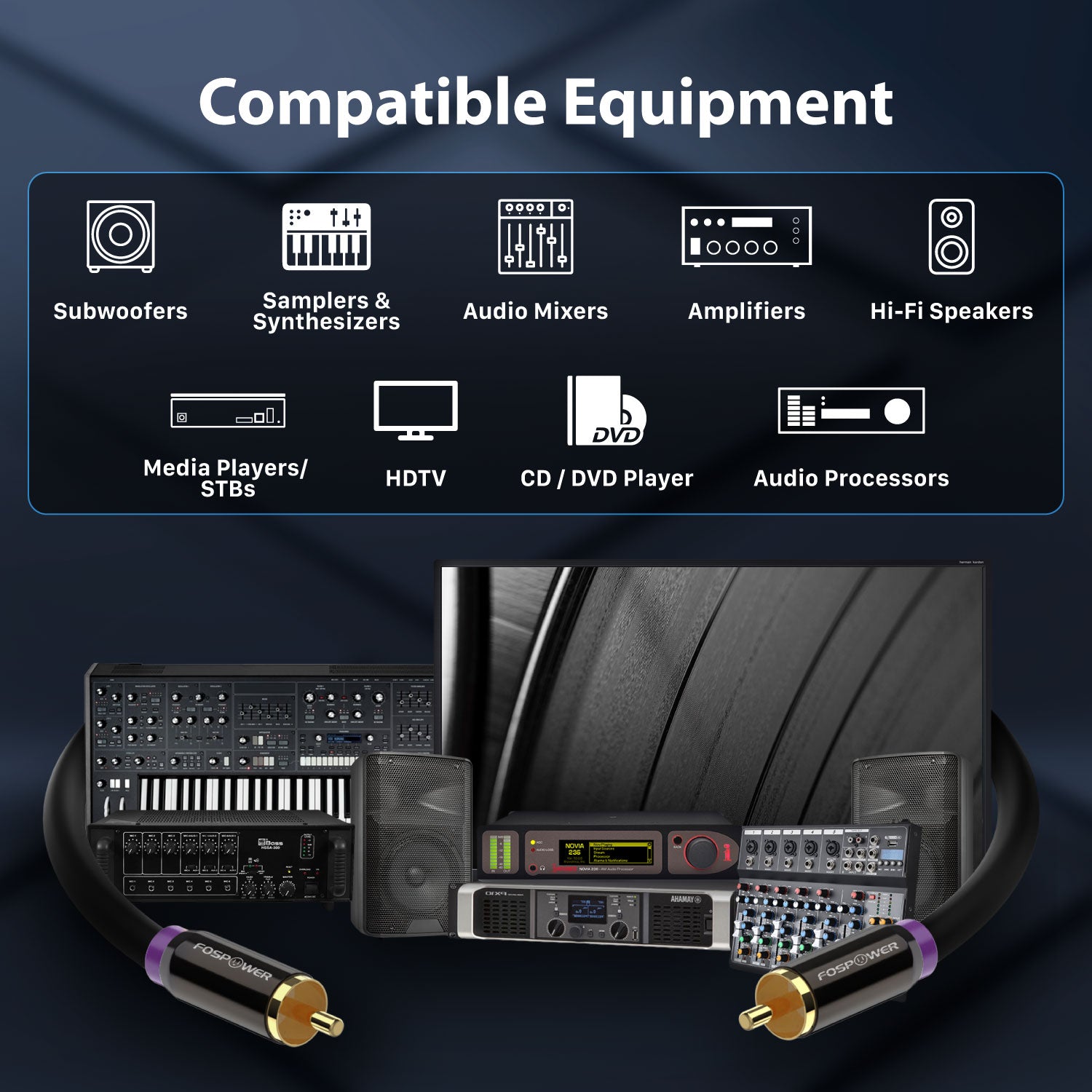 Single (1) RCA to Single (1) RCA Gold Plated Subwoofer Digital Audio Cable