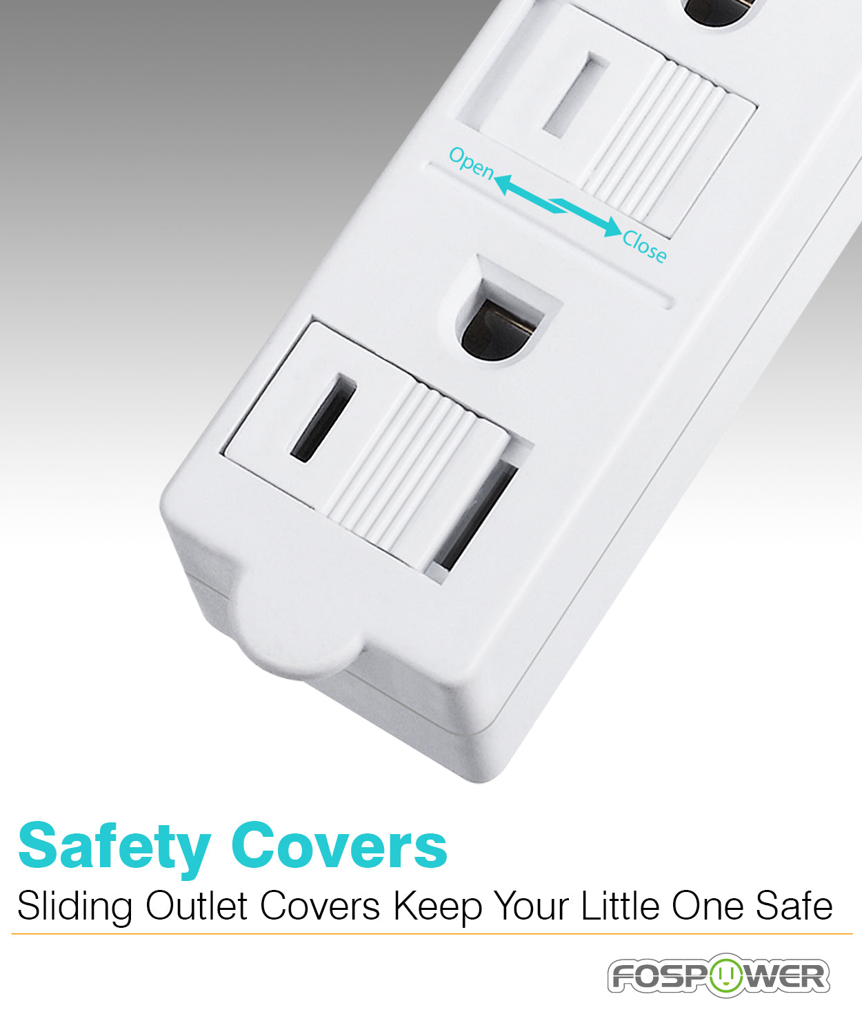 3FT Power Strip Indoor Extension Cord with 3-Outlet and Flat Plug
