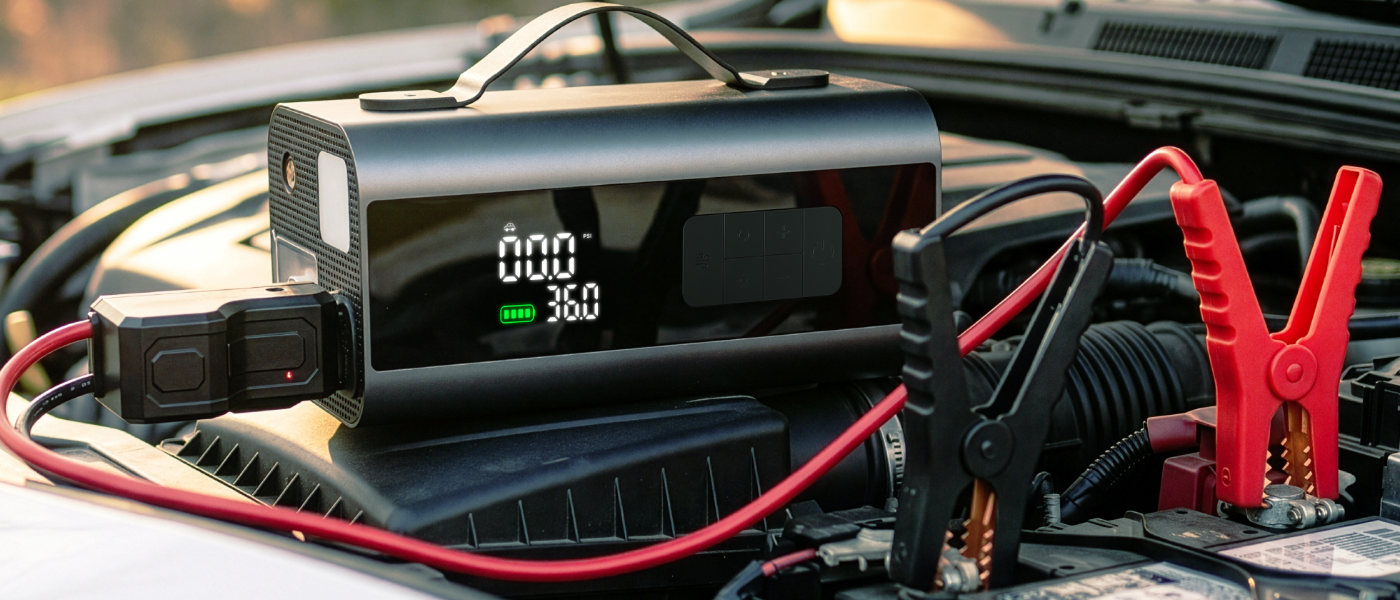 Be Ready for the Unexpected with the FosPower 10-in-1 Portable Car Jump Starter & Tire Inflator