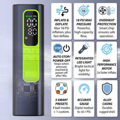 Electric Ball Pump Smart Portable Air Inflator