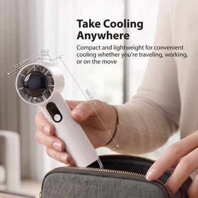 Portable Handheld Turbo Fan, 10000 RPM Rechargeable Mini Fan