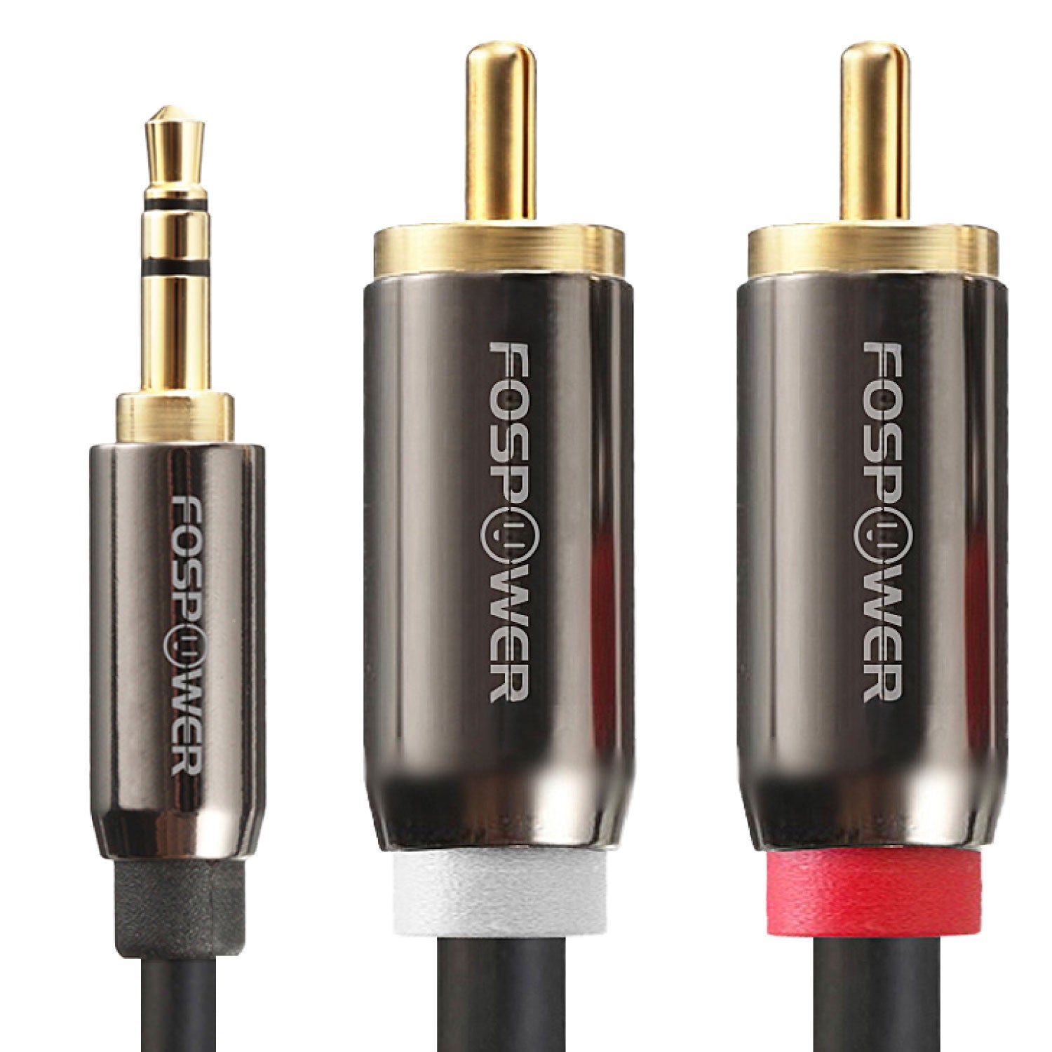 3.5mm Male to 2RCA Male Dual Layer Gold Plated Stereo Audio Cable