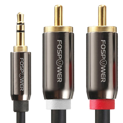 3.5mm Male to 2RCA Male Dual Layer Gold Plated Stereo Audio Cable