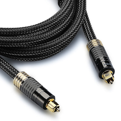 Toslink Digital Optical Braided Gold Plated Male to Male Cable