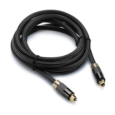 Toslink Digital Optical Braided Gold Plated Male to Male Cable