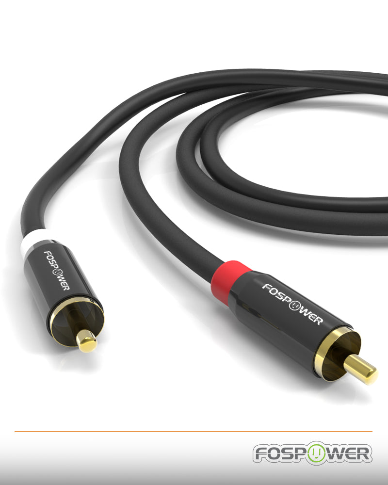 2RCA Dual Layer Gold Plated Male to Male Stereo Audio Cable