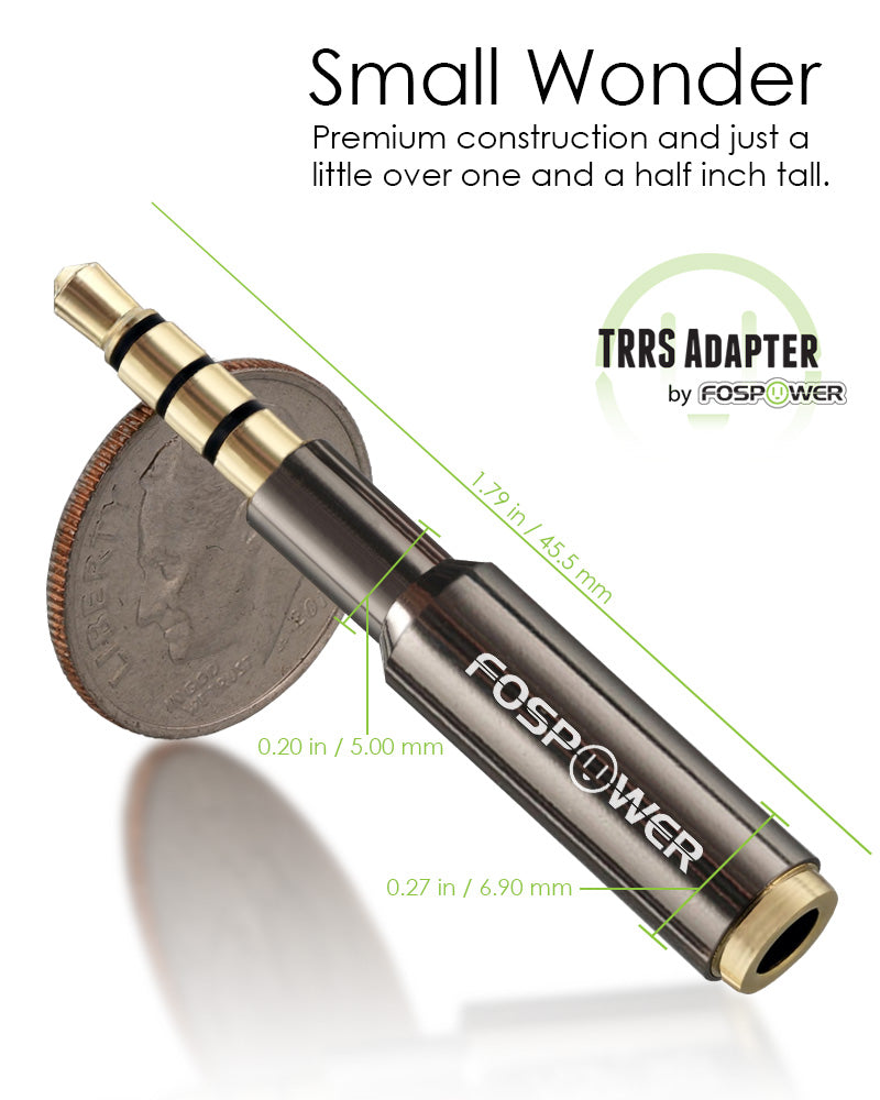 3.5mm 4-Conductor TRRS AUX Stereo Male to Female Audio Adapter