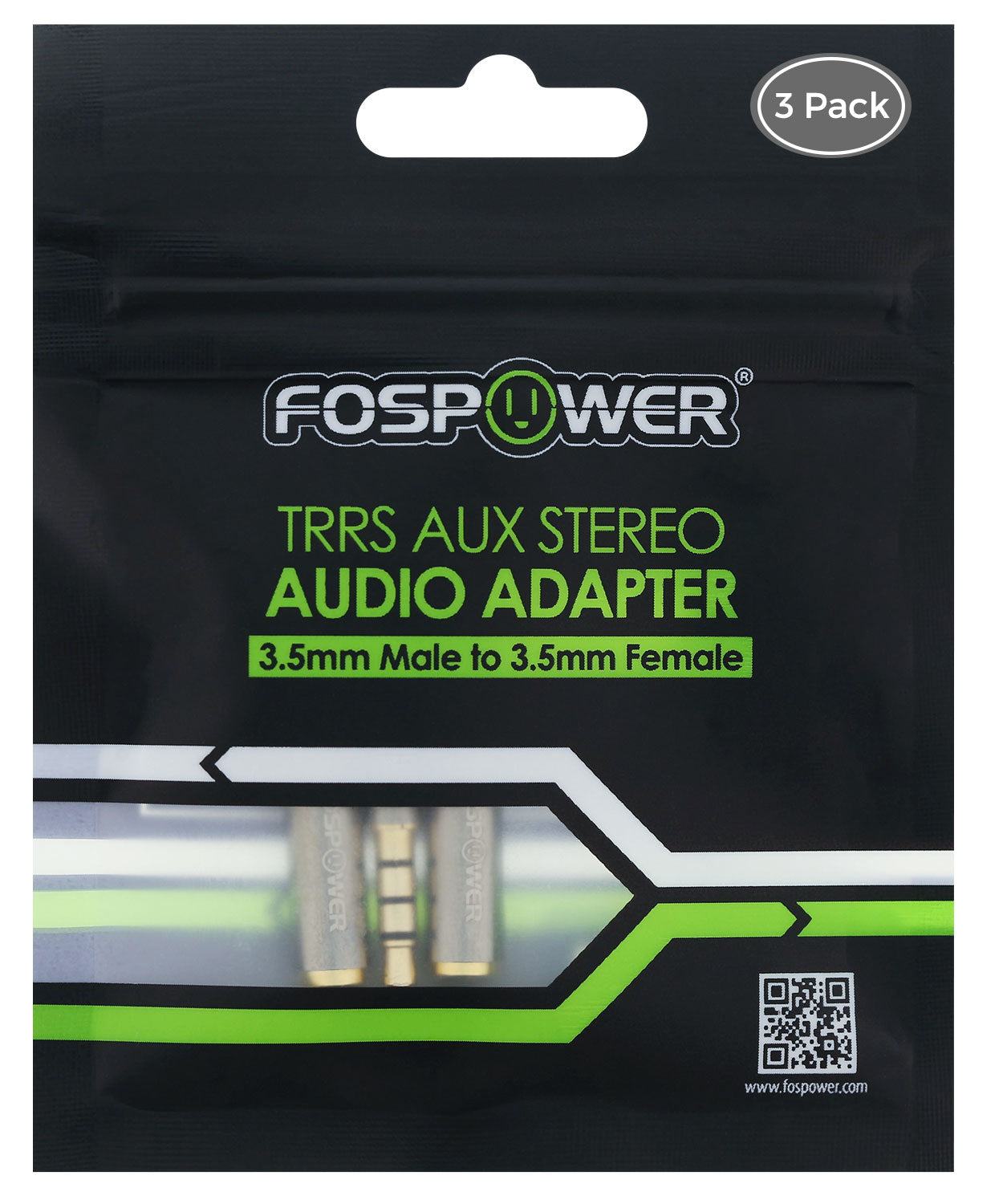 3.5mm 4-Conductor TRRS AUX Stereo Male to Female Audio Adapter