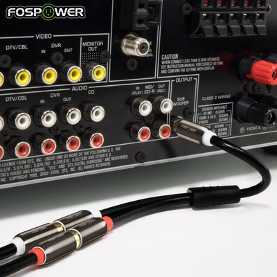 1RCA to 2RCA Stereo Gold Plated Female to Male Audio Cable