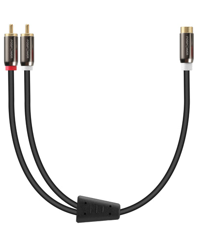 2RCA to 1RCA Stereo Gold Plated Male to Female Audio Cable
