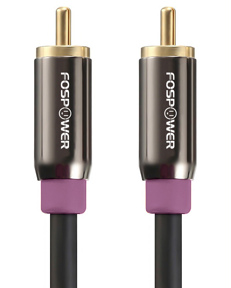RCA Audio Gold Plated Male to Male Subwoofer Speaker Cable