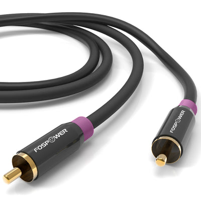 RCA Audio Gold Plated Male to Male Subwoofer Speaker Cable