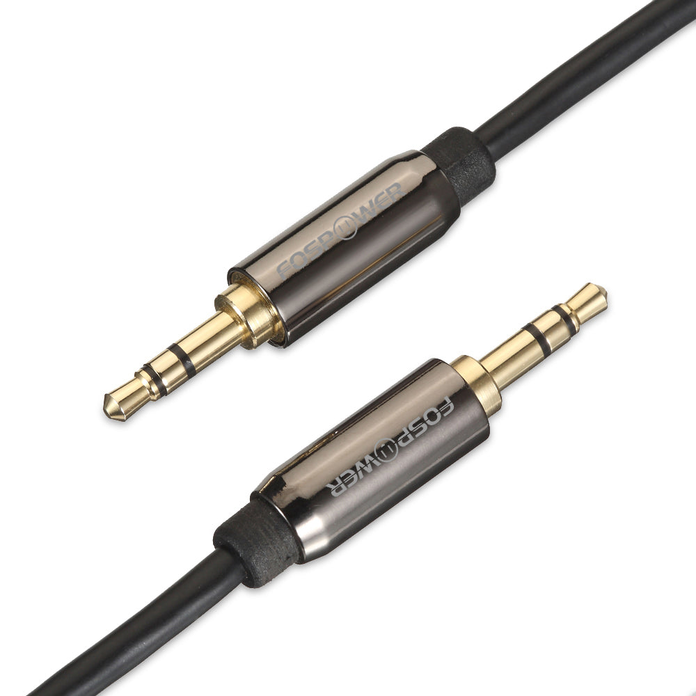3.5mm Male to Male Dual Layer Gold Plated Aux Audio Cable - 2 Pack