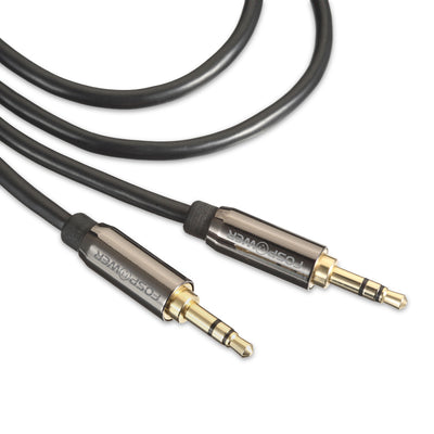 3.5mm Male to Male Dual Layer Gold Plated Aux Audio Cable - 2 Pack