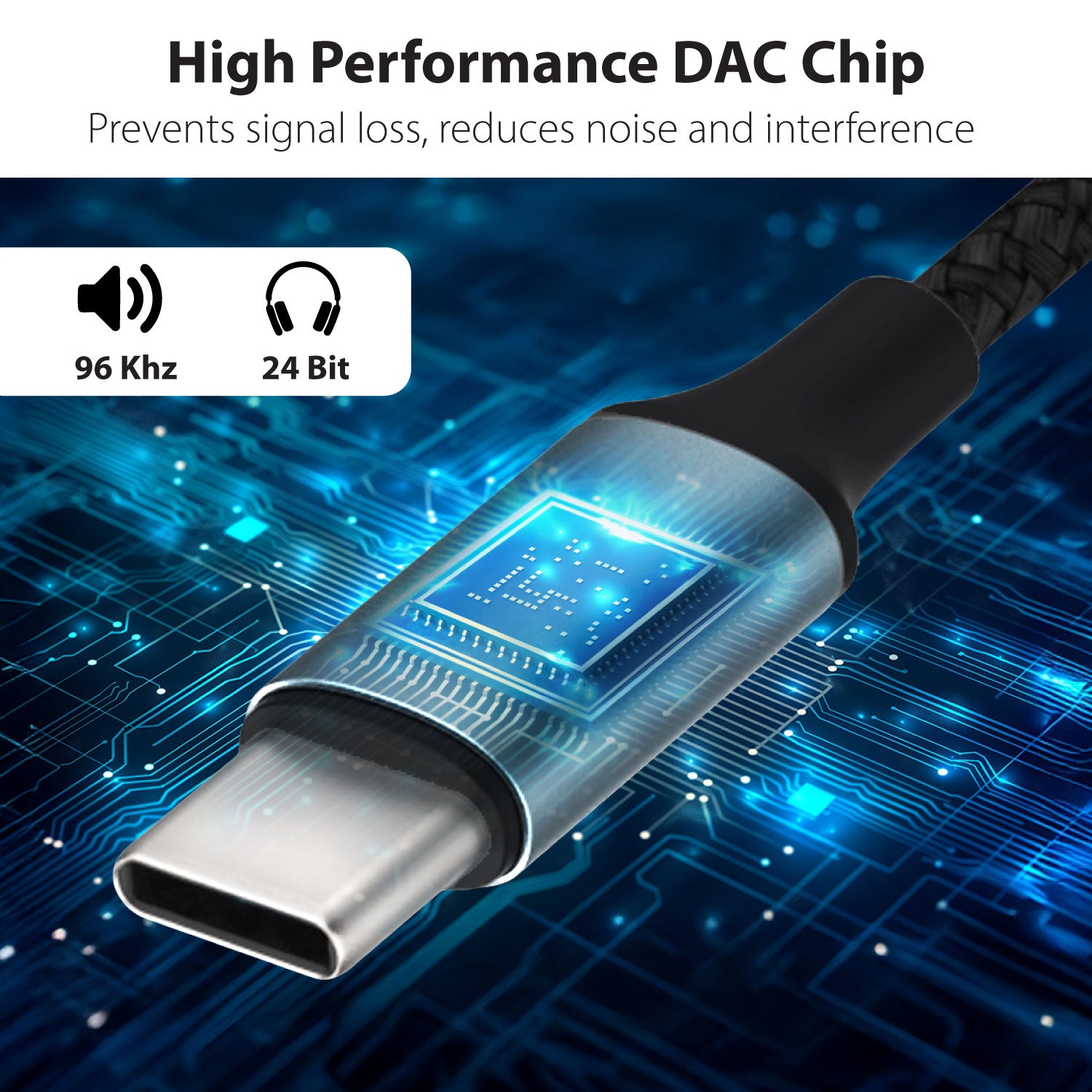 USB-C to 3.5mm Stereo Audio Aux Dongle Male to Female Adapter Cable