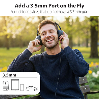 USB-C to 3.5mm Audio & USB-C Aux Dongle Male to Female Adapter