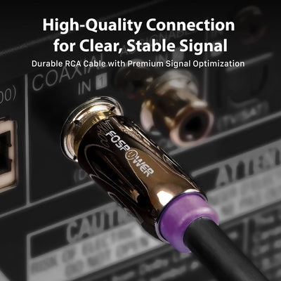 Single (1) RCA to Single (1) RCA Gold Plated Subwoofer Digital Audio Cable