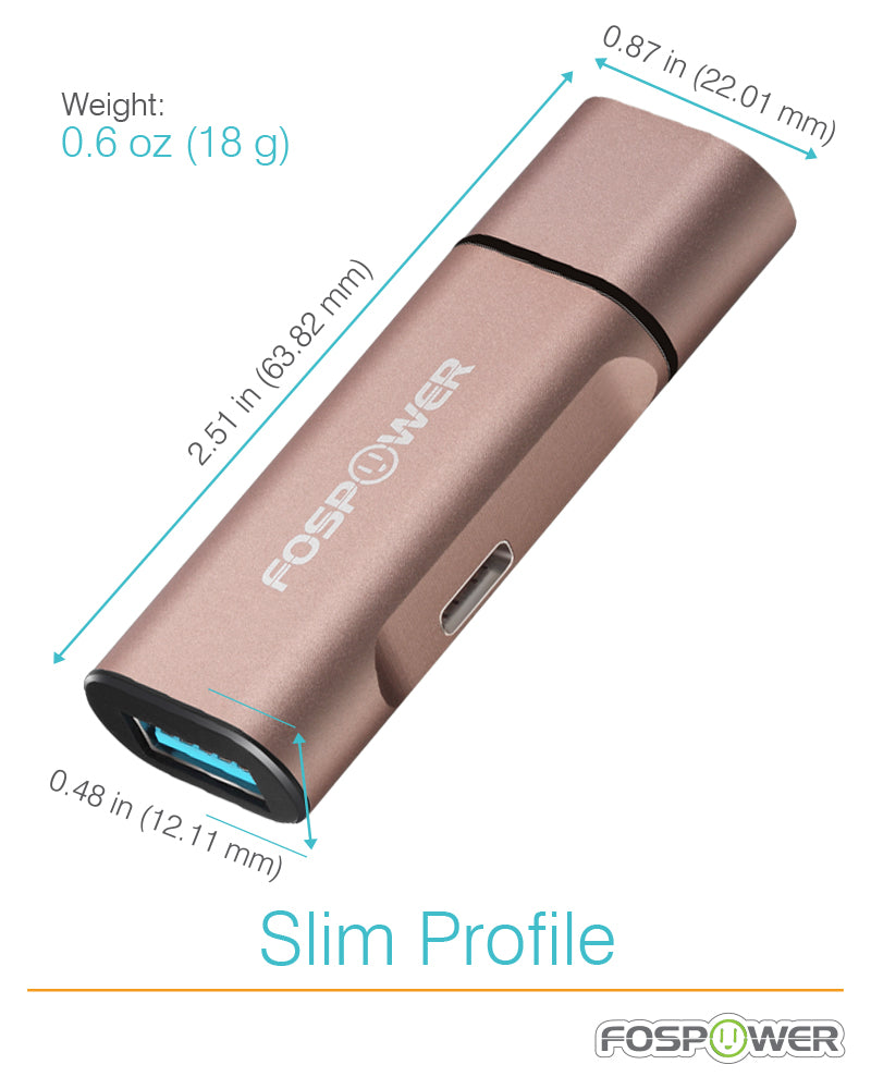 USB-C Male to USB-C and USB-A Female Data Sync and Charge Adapter