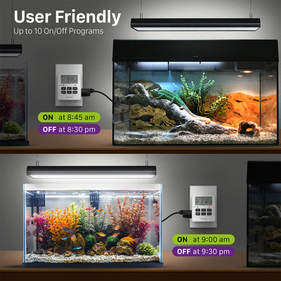 7 Day Weekly Digital Outlet Timer with Two Outlets [ETL Listed]