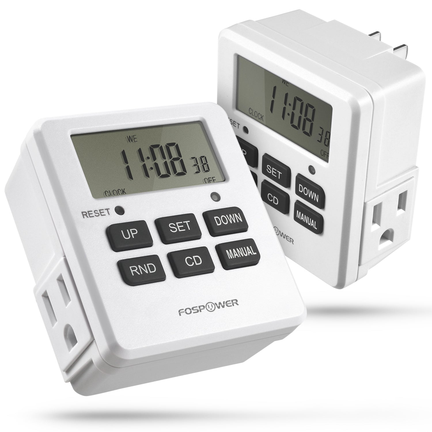 7 Day Weekly Digital Outlet Timer with Two Outlets [ETL Listed]