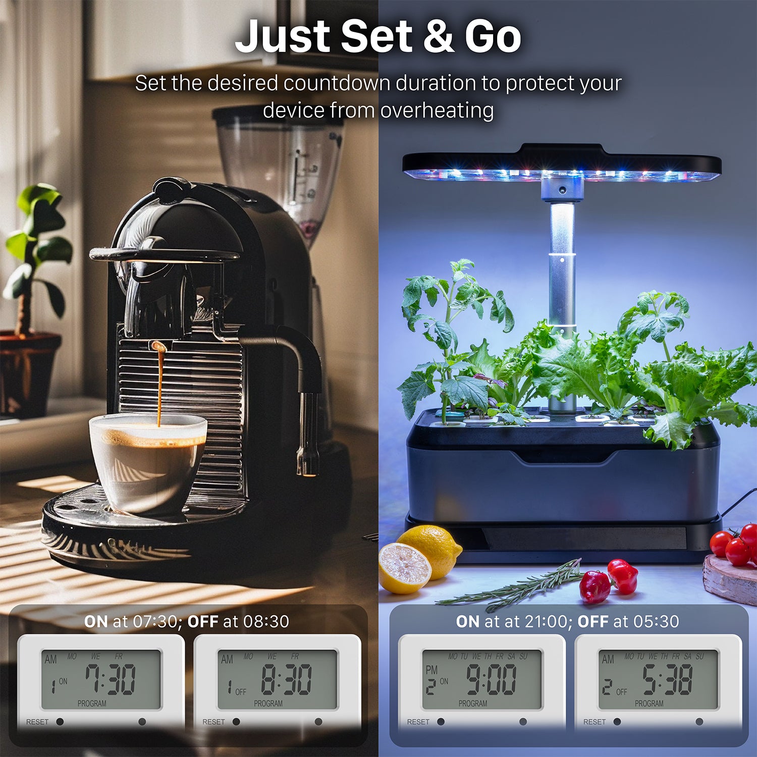 7 Day Weekly Digital Outlet Timer with Two Outlets [ETL Listed]