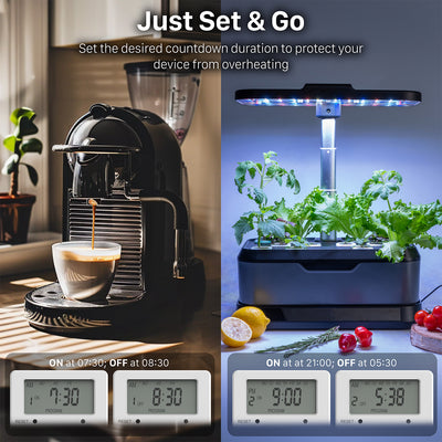 7 Day Weekly Digital Outlet Timer with Two Outlets [ETL Listed]