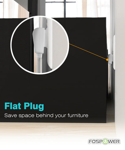 3FT Power Strip Indoor Extension Cord with 3-Outlet and Flat Plug