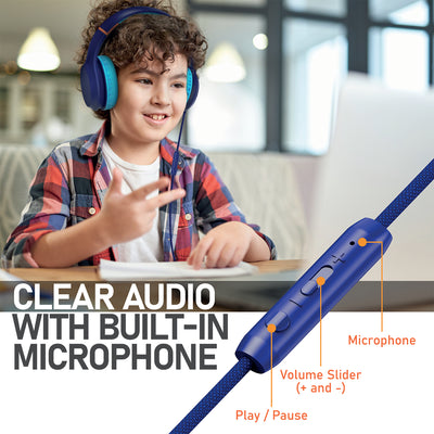 Kids Over-Ear Headphones with USB-C to 3.5mm Adapter