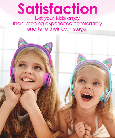 Kids Wired Headphones with Mic, USB-C Adapter for School, 85dB