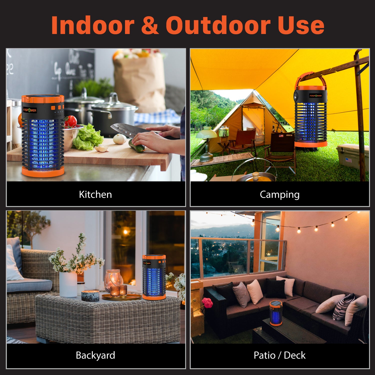 Outdoor Bug Zapper with 8,000mAh Powerbank, Reading light, and Flashlight