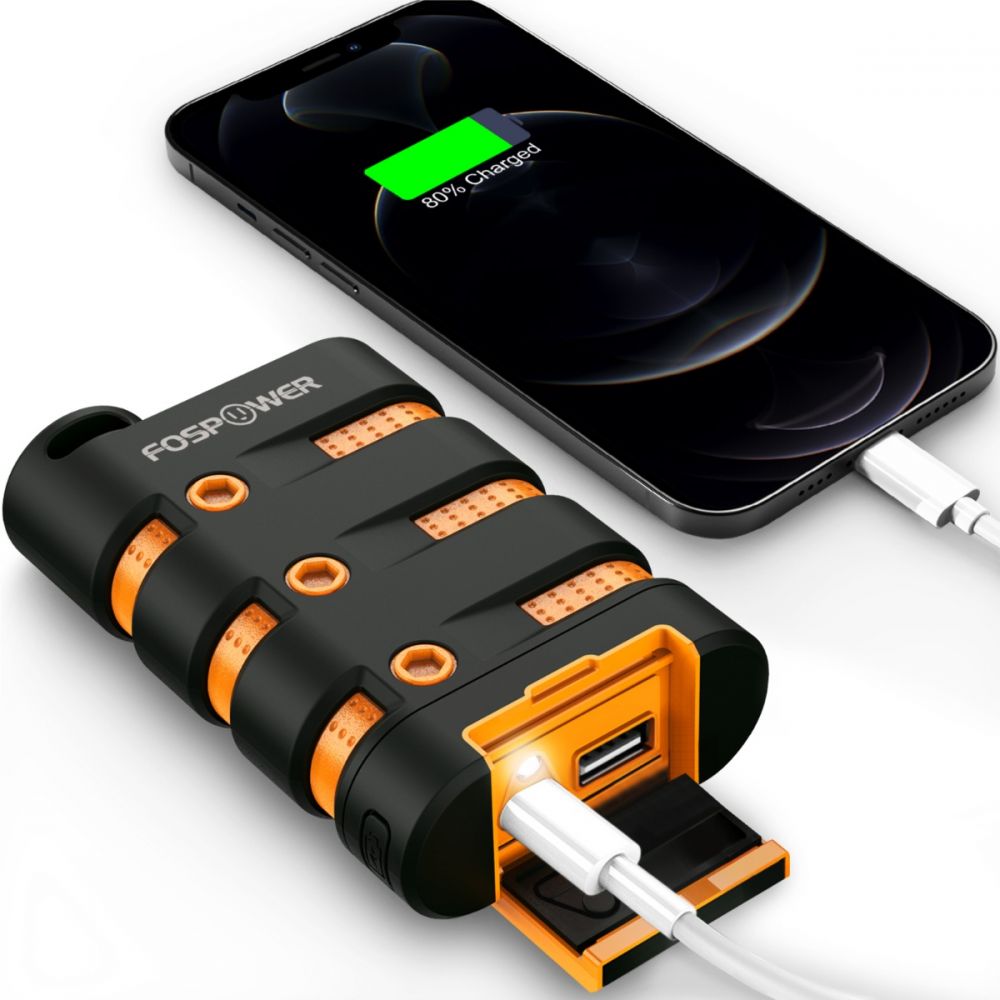 PowerActive 10,050mAh Rugged USB-C Portable Power Bank Charger